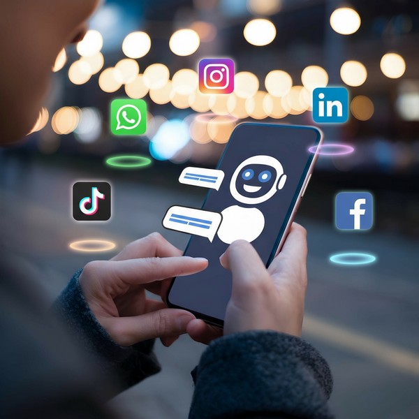 Agente IA atendiendo mensajes en WhatsApp Business